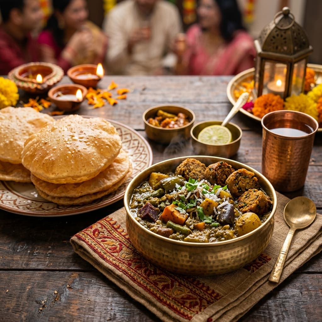 Gujarati Undhiyu & Puri